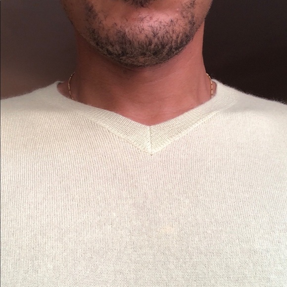 J Crew light green Men’s Cashmere V-Neck Sweater - Picture 2 of 3